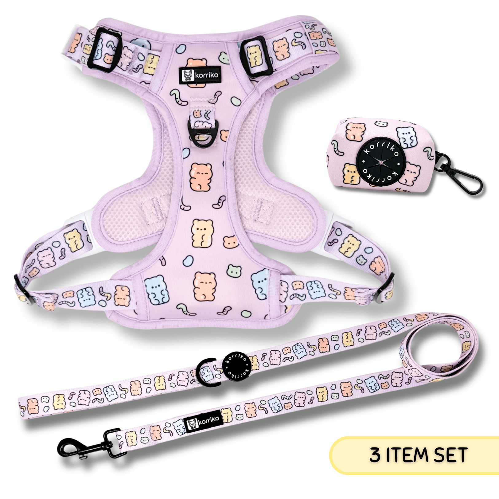 Starter Walk Kit - Exploration No-Pull Harness - Gummy Bear (3-Piece)