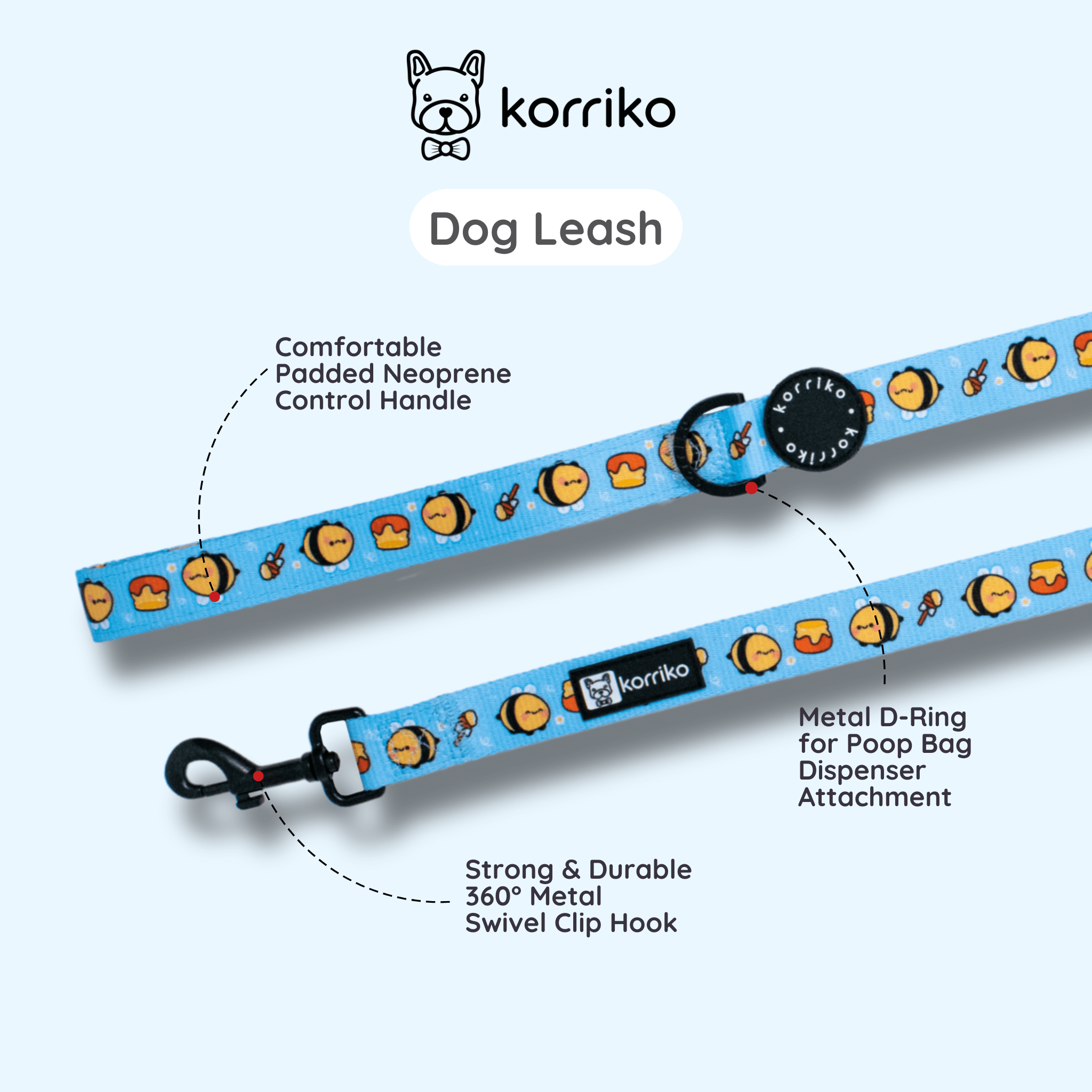 Dog Leash - HoneyBee (Final Sale)