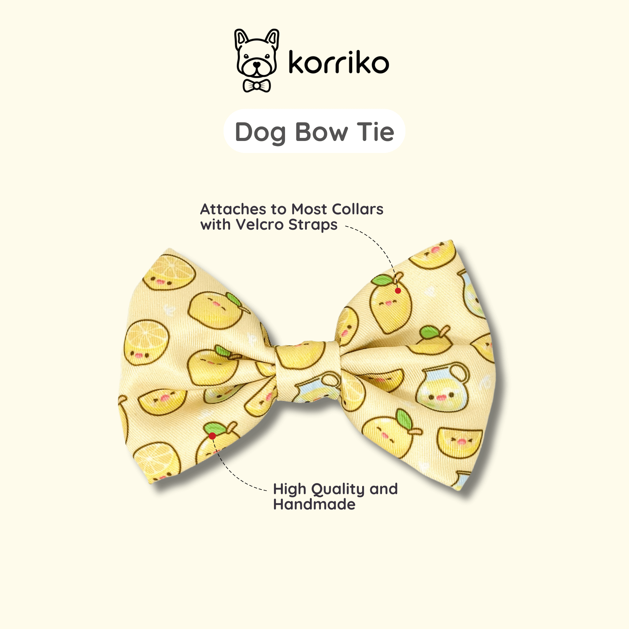 Dog Bow Tie - Lemonade