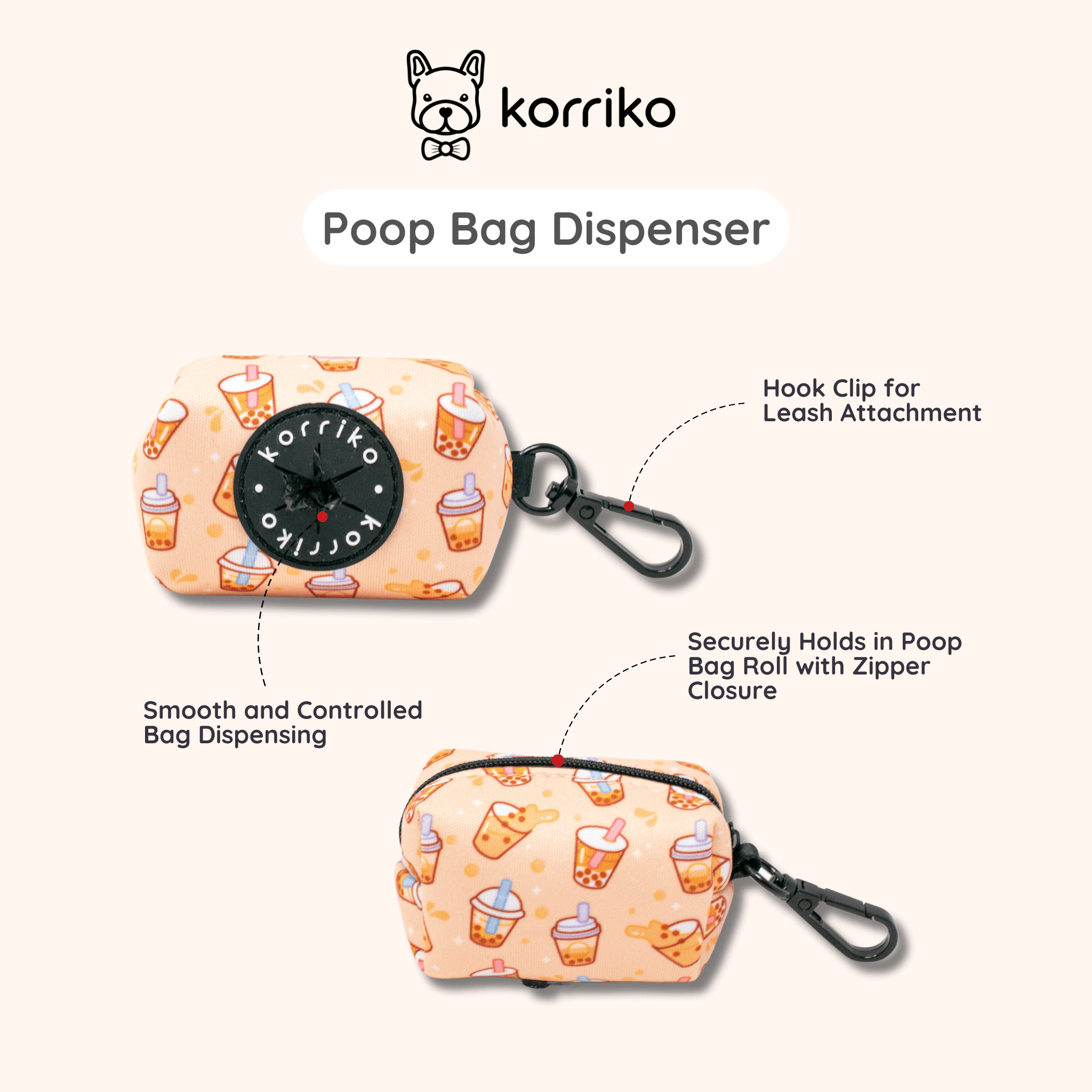 Essential Adjustable Harness Walk Set - Milk Tea (3-Piece)