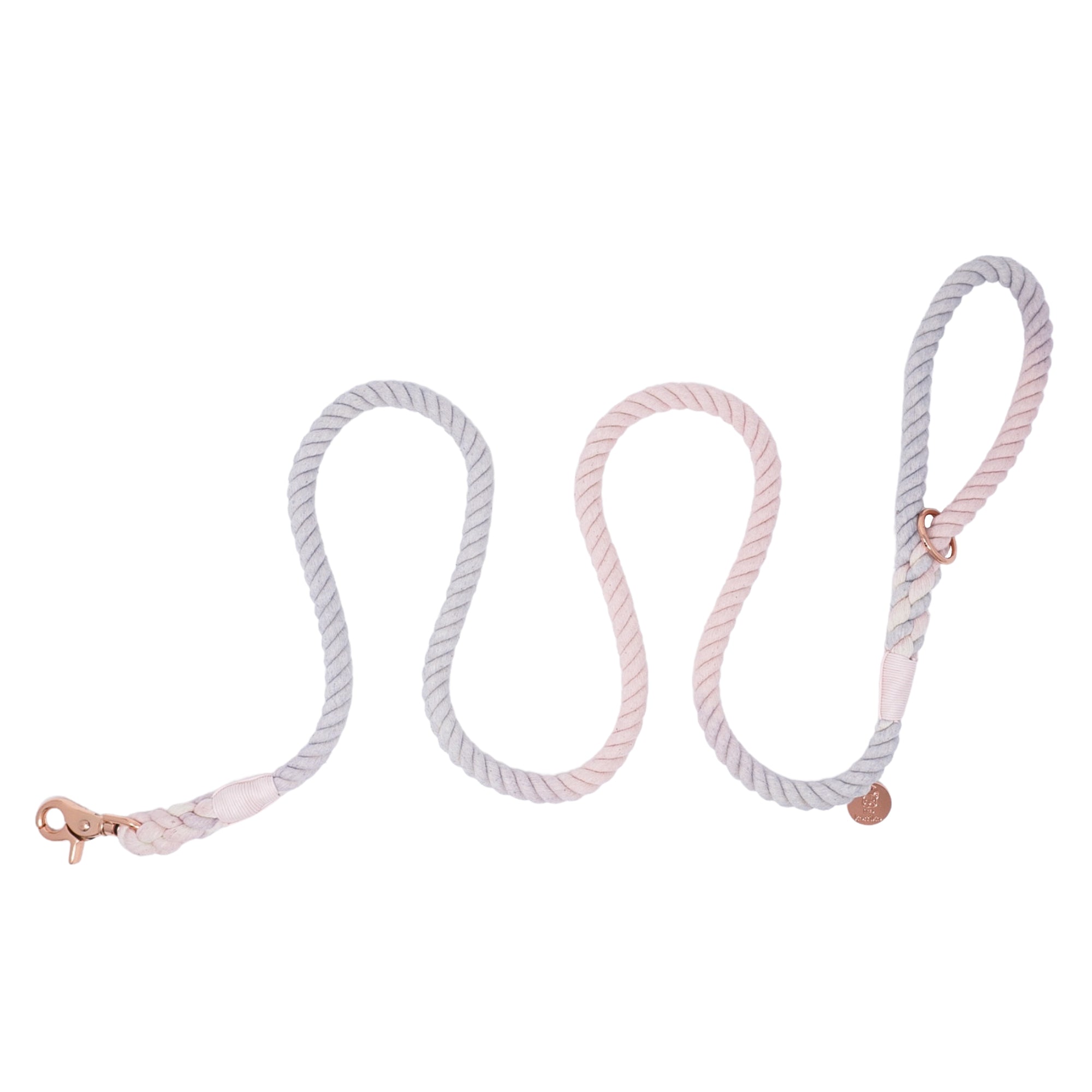 Cotton Rope Leash - Blushing Grey