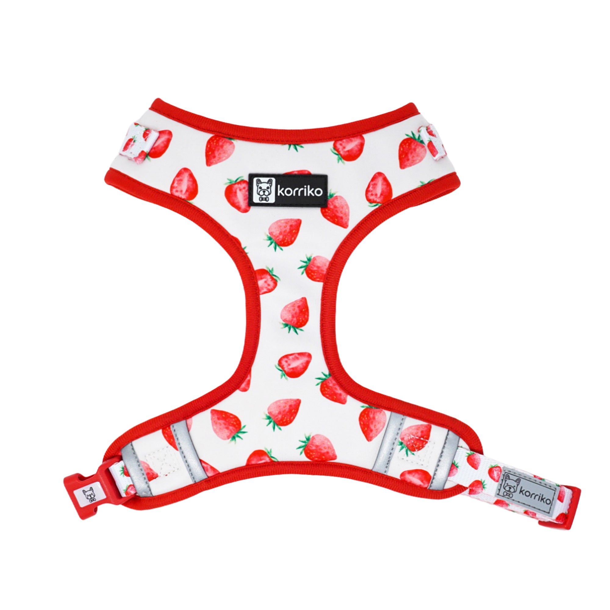 Adjustable Dog Harness - Strawberries & Cream